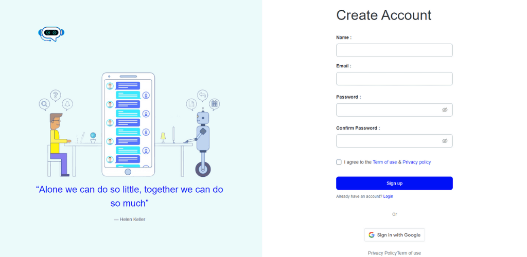 Step 1: Create your Conferbot account