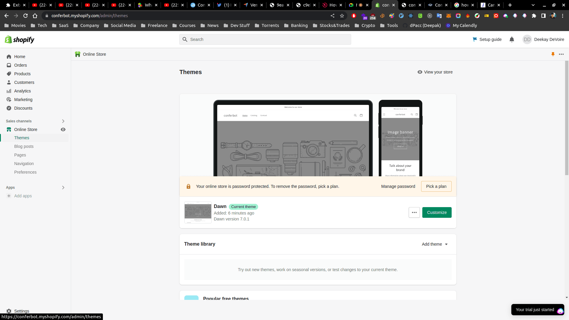 Step 6a: In your Shopify admin, go to Online Store > Themes and click on 'Actions' then 'Edit code'